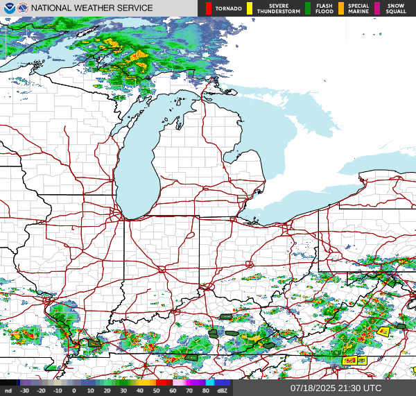 Weather radar map